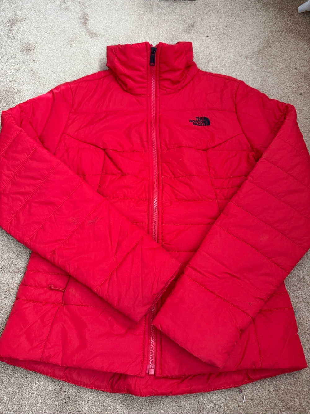 The North Face Women's Red Quilted Puffer Jacket